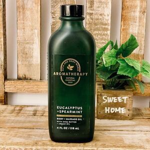 NWT Bath & Body Works Aromatherapy Eucalyptus Spearmint Body & Massage Oil